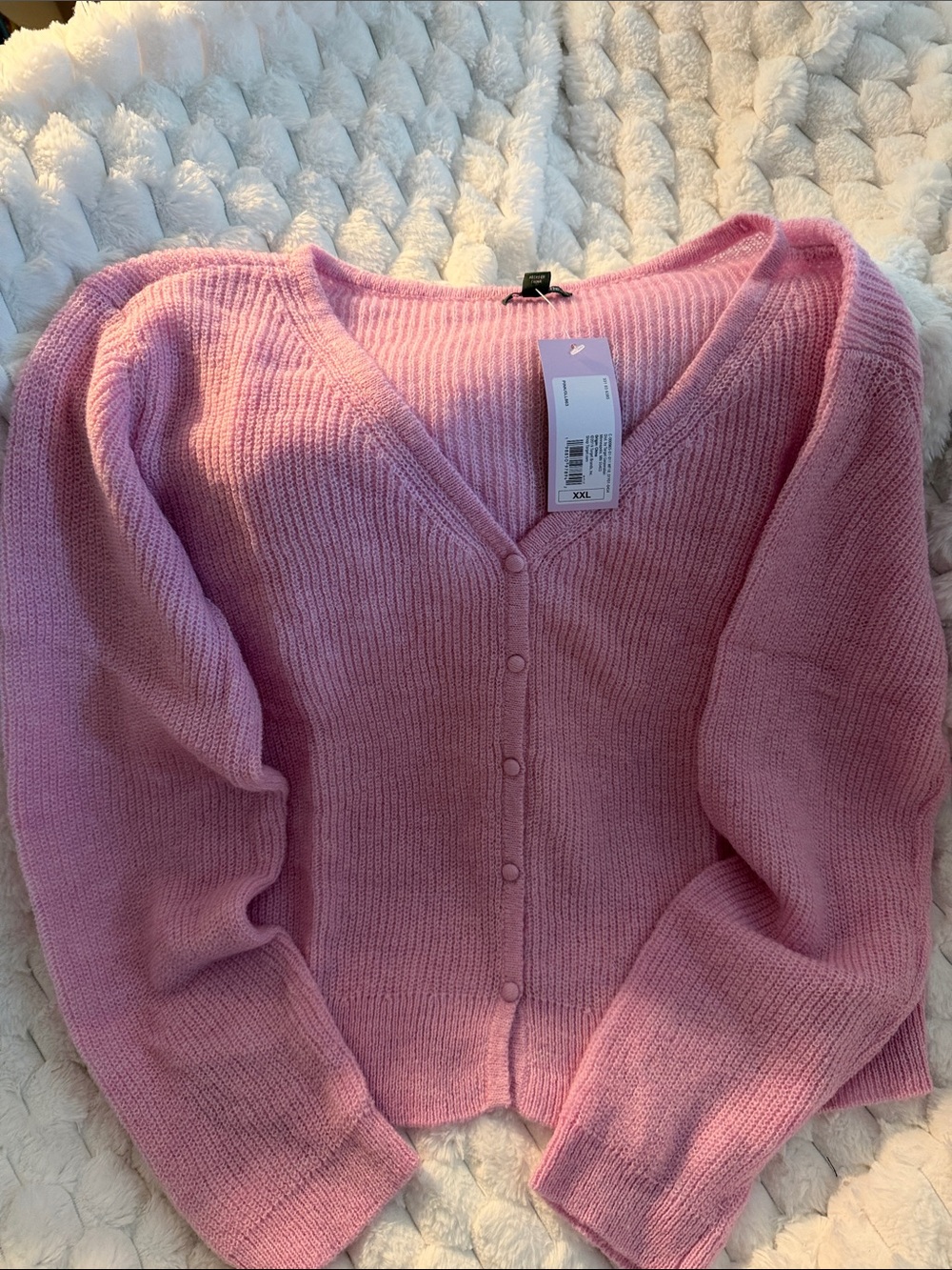 wild fable Pink V-Neck Button Front Cardigan
